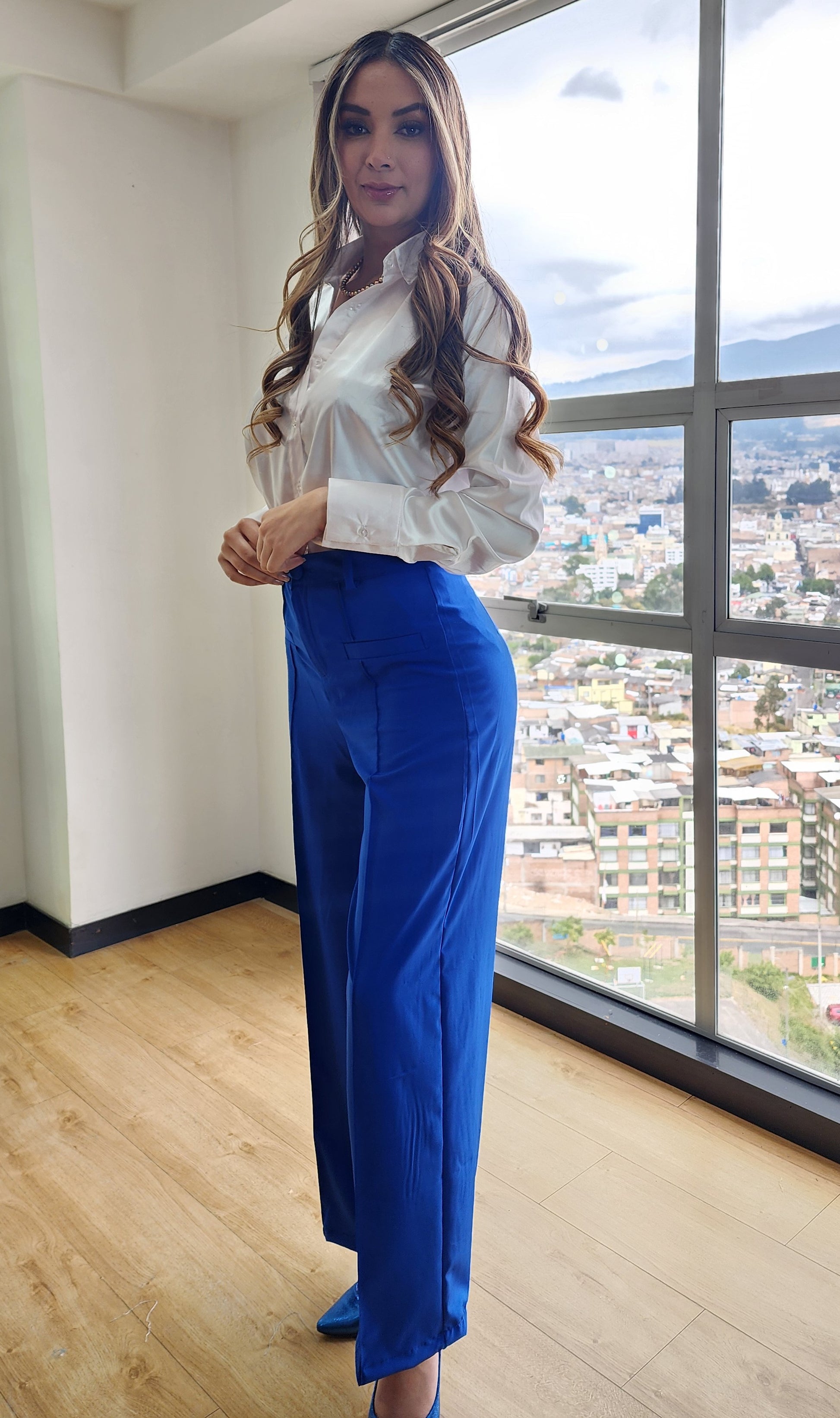 Pantalon Elegante Azul Rey