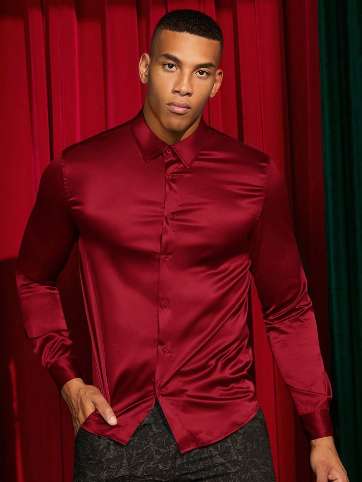 Camisa Hombre Vinotinto